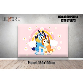 Painel Retangular Cachorros Blue Rosa Arco-íris  1 Face em Oferta na Shopee