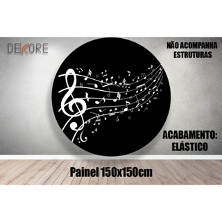 Painel Notas Musicais Musica com Elástico em Oferta na Shopee