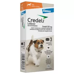 Credeli 225mg Antipulgas Carrapatos Cães 5,5 A 11kg 3 Comp.