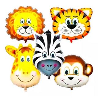 Kit 5/10/15/20/25/30 Balão Metalizado Safari Fazendinha Animais Centro De Mesa 32x24cm animais balão em Oferta na Shopee