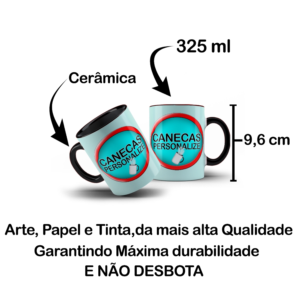 Caneca Violão Arte Personalizada com Seu Nome - Cerâmica 325ml — imagem 2 de 2