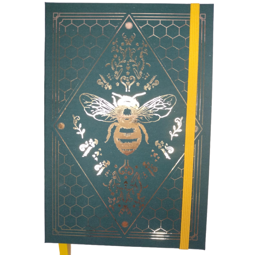 Caderno Capa Dura Abelha Colmeia Artesanal | Grimório Diário de Escrita | Caderno Místico