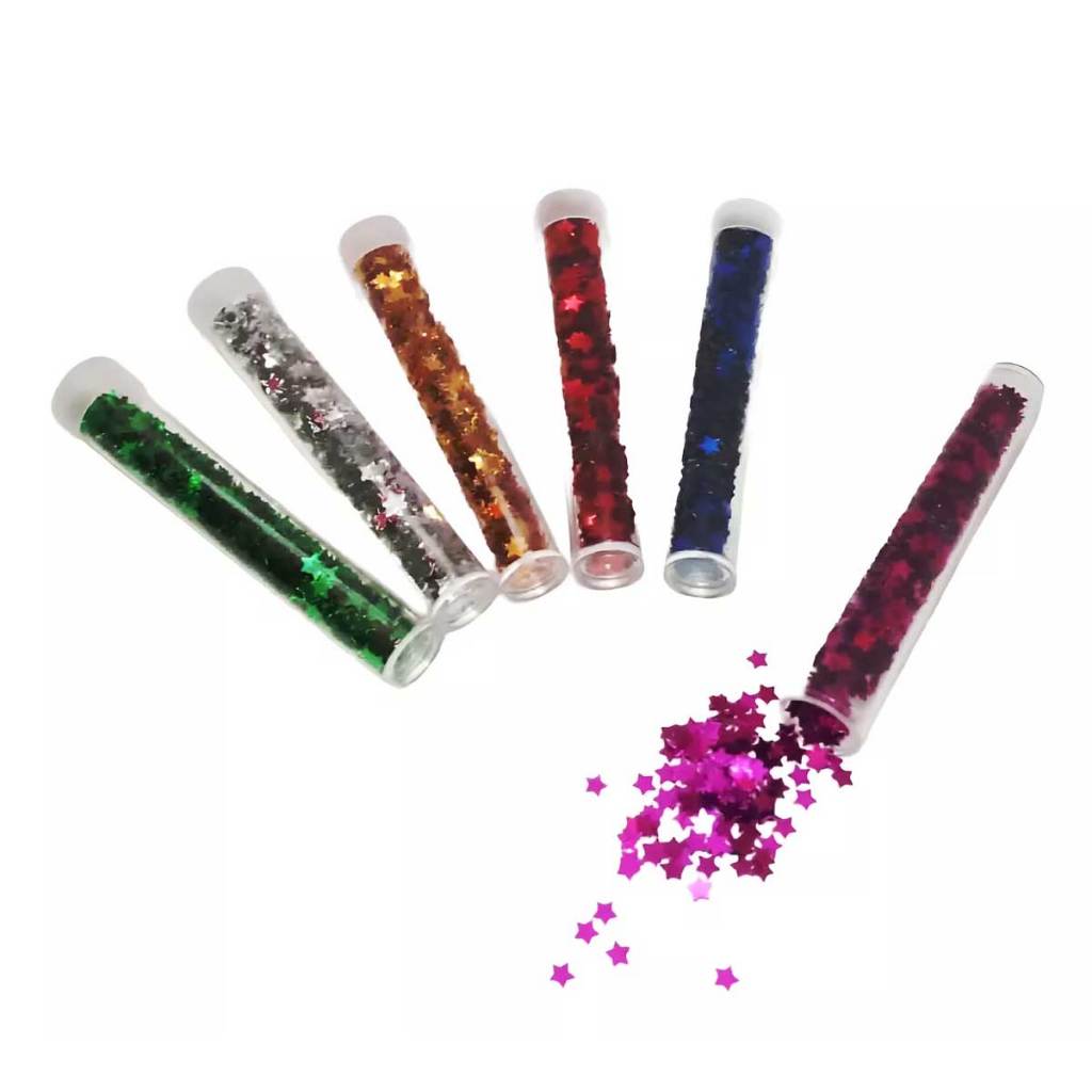 Glitter Para Festas Estrela – Kit 6 Cores