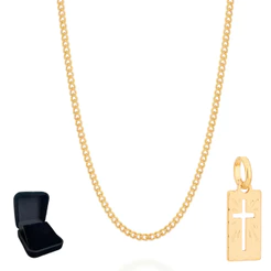 Cordão Masculino Com Pingente Banhado A Ouro 18k Rommanel Design Elegante E Casual
