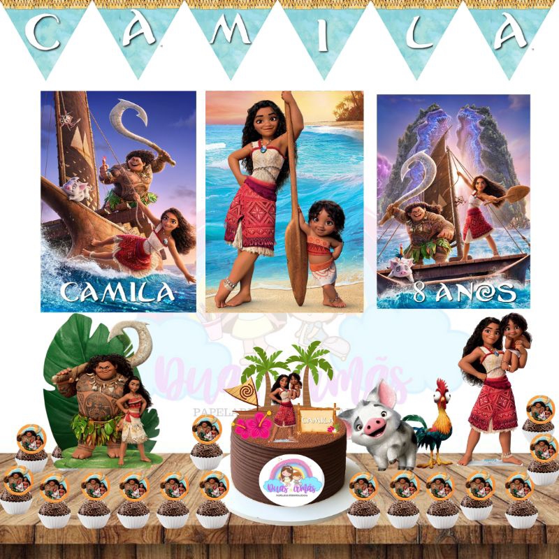 kit Festa moana 2 - Só um Bolinho moana  - kit decoração aniversário moana 2 - kit festa pronta MOANA