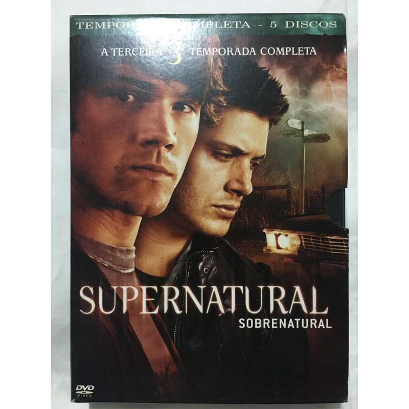 Box Dvd Supernatural a terceira temporada completa original edição de colecionador
