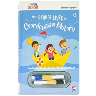 Happy School - Escreva e Apague Meu Grande Livro de Coordenação Motora em Oferta na Shopee