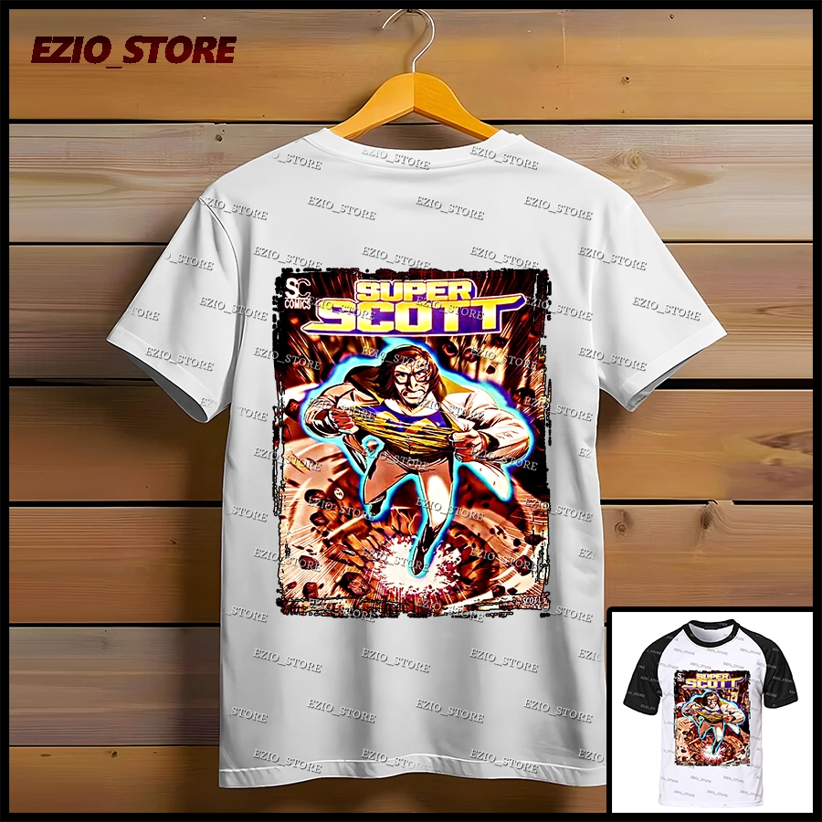 Camiseta Super Scott Unissex Blusa Hero Inside Camiseta Básica Super Scott Camiseta Branca Preta Básica Super Scott