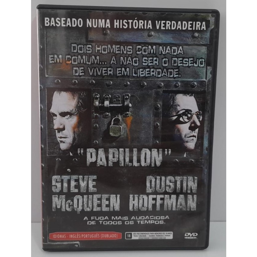 DVD Filme Papillon 1973 Clássico Original Steve McQueen Dustin Hoffman