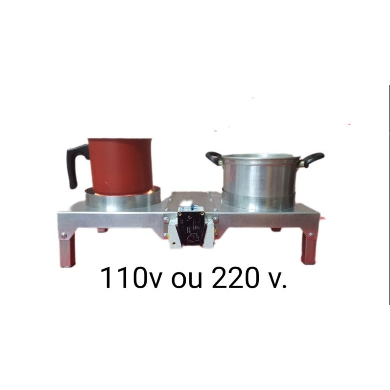 fogão cooktop elétrico 2 bocas 110v ou 220v fogareiro portátil de mesa