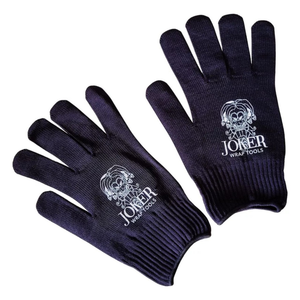1 Par Luva Black Envelopamento Insulfilm PPF Adesivo Acabamento Aplicacao - Joker Wrap Tools Ronek