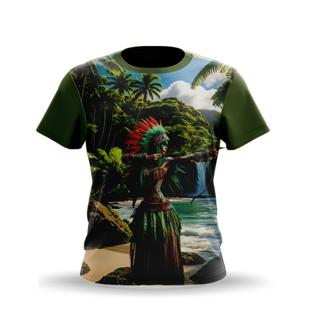 CAMISETA CABOCLA JACIARA UMBANDA & CANDOMBLÉ - TECIDO DRYFIT - SUBLIMADA - COD.730