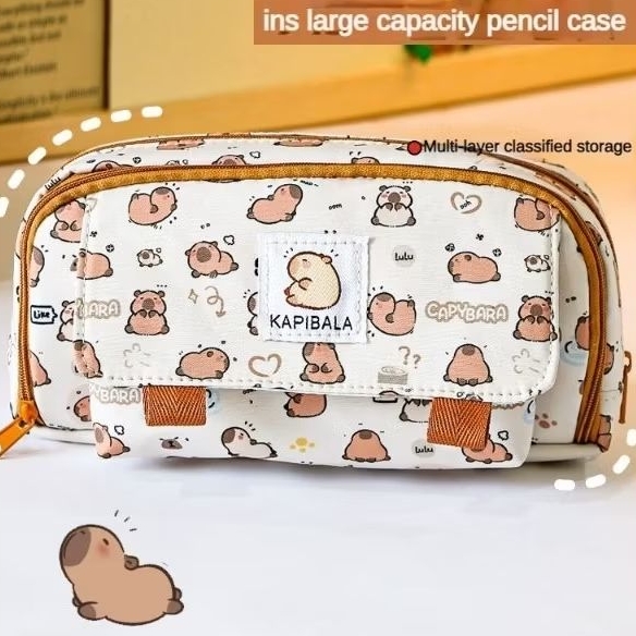 Estojo para lápis e objetos / Pasta para documentos / Chaveiros porta objetos / Capivara / Capibara e Gato Preto