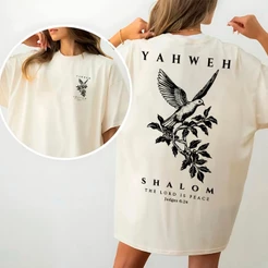Camiseta Feminina Oversized ou T-shirt Estampa Cristã Jesus Cristo Salva Versículo 100% Algodão