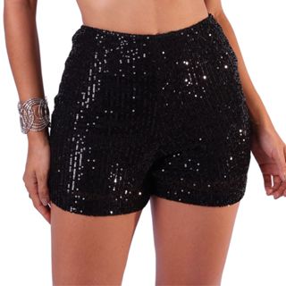 Short em Paete Carnaval com forro cintura alta brilho festa noite em Oferta na Shopee