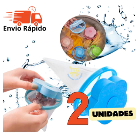 Coletor de Fiapo e Pelos de Animais Flutuante Reutilizável para Máquina de Lavar Filtro Tira Sujeira Limpa Roupa Bola De