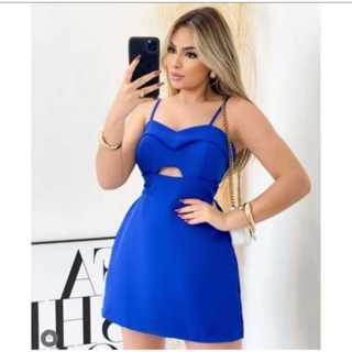 Vestido Macacão Femenino Com Bojo Alfaiataria em Oferta na Shopee
