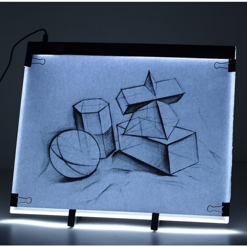 Mesa De Led Luz Branco Desenho Papel A4 Profissional