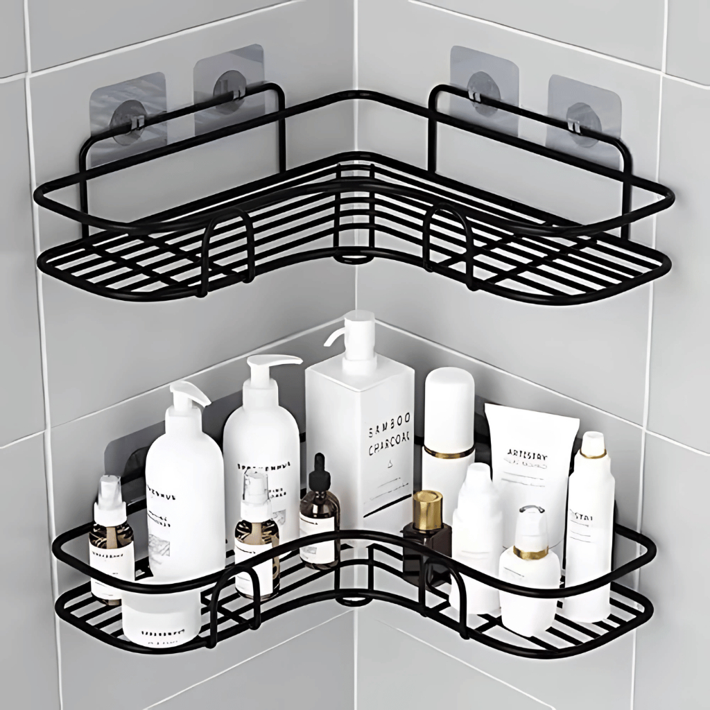 Kit de Prateleiras Suporte Com Alto Adesivos Para Parede Banheiro Cozinha lavanderia Shampoo Sabonete em Oferta na Shopee