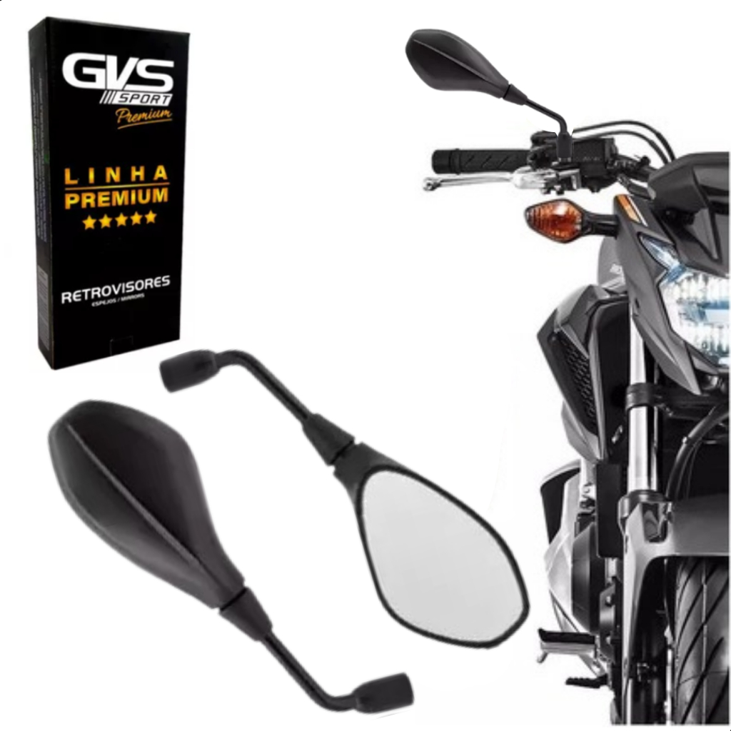 Retrovisor Modelo F800 Bmw Honda Fixo Par Original GVS Para Honda