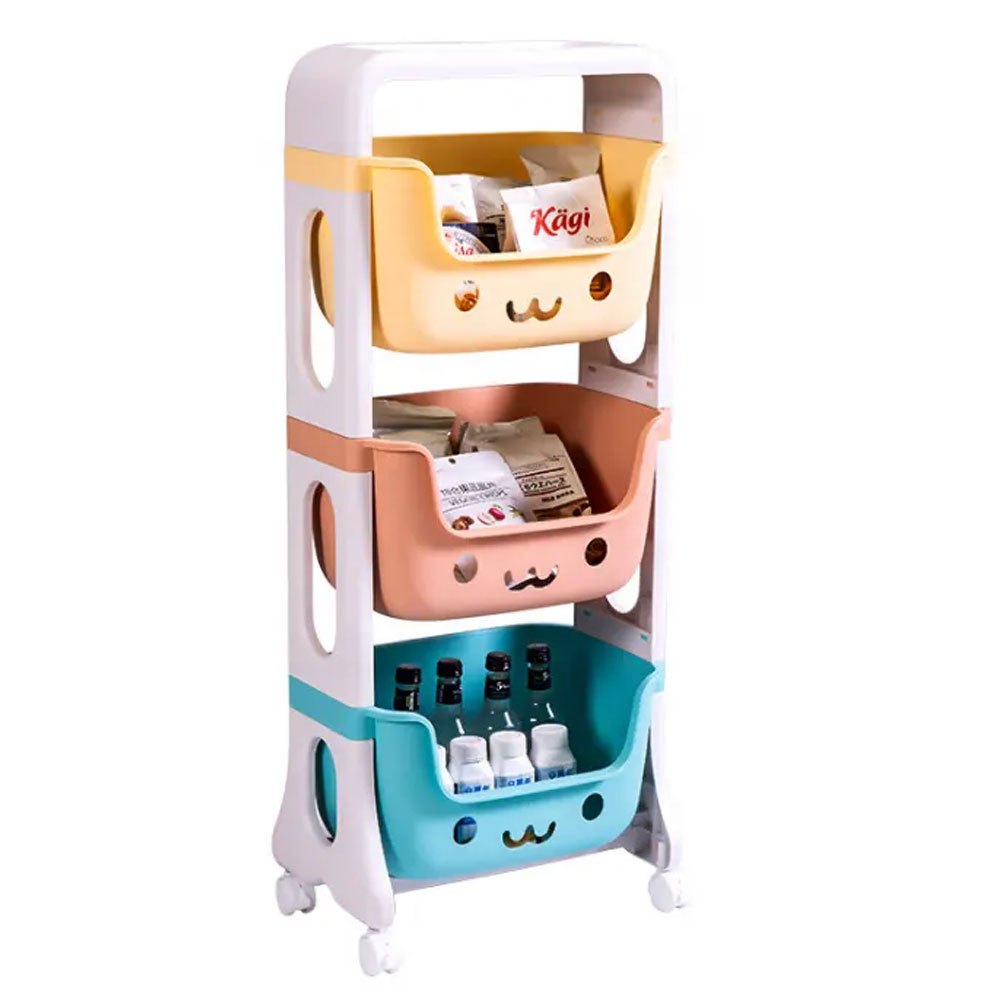 Organizador Infantil Brinquedos Multiuso C/ 3 Prateleiras