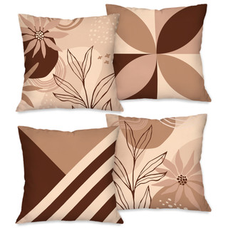Kit com 4 Capas para Almofada Decorativas 45X45cm Casa-Sofá
