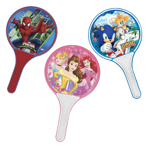 Frescobol Raquete Spiderman Sonic e as Princesas Original - Líder Brinquedos