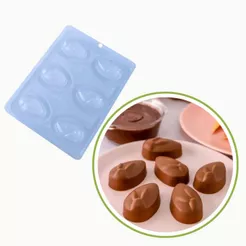 1~4 FORMA SILICONE BWB BOMBOM OVO COELHO 10608 PÁSCOA (CHOCO)