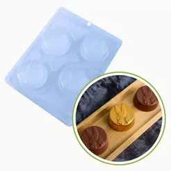1~4 FORMA SILICONE BWB PÃO DE MEL BUMBUM COELHO 10605 LANÇAMENTO PÁSCOA 2025 (CHOCO)