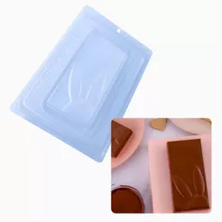 1~4 FORMA BWB SILICONE BARRA DO COELHO 10604 LANÇAMENTO PÁSCOA 2025 (CHOCO)