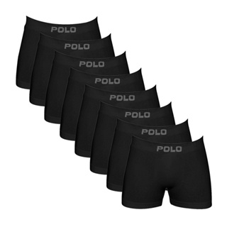 Kit c/ 8 Cuecas Boxer Algodão Pretas Polo Star 781 Sem Costura Masculinas em Oferta na Shopee