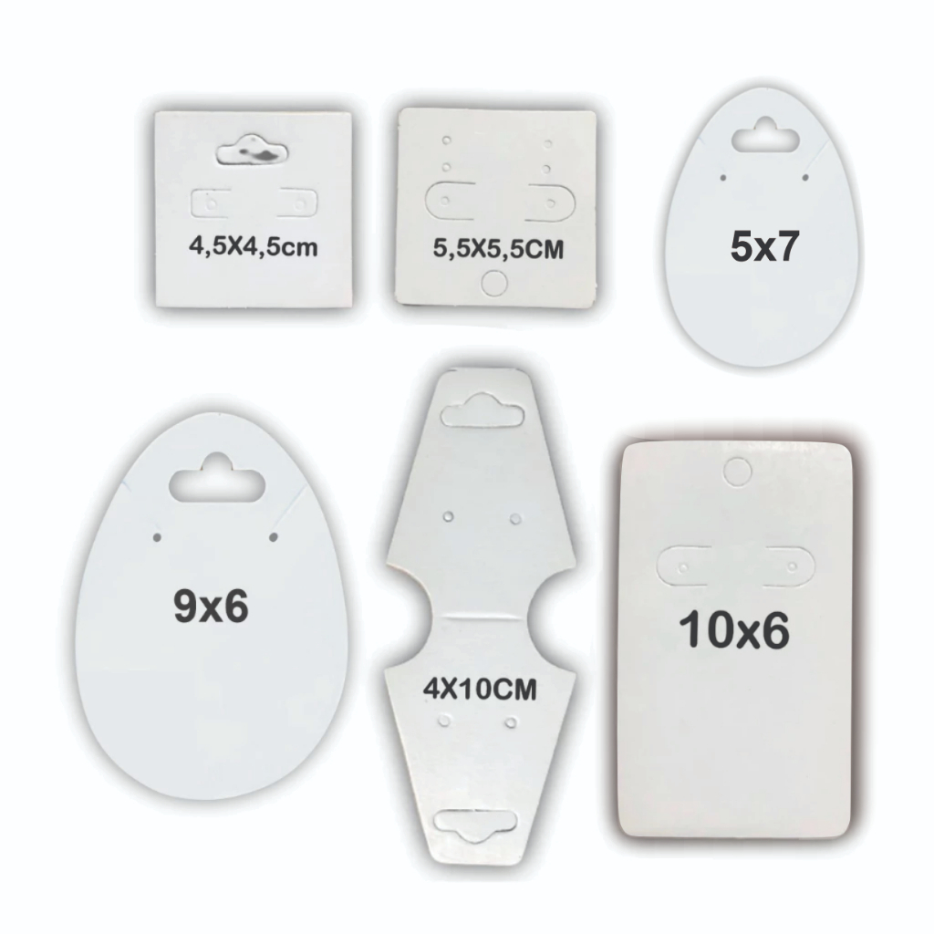 KIT Tags Bijou Cartelas para Pulseira Brinco Colar Tiara Bijouterias 600 Pças