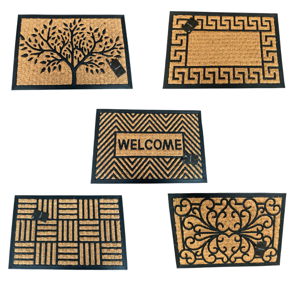 Tapete Capacho em Fibra de Côco Estampado 40x60 - RioHome em Oferta na Shopee