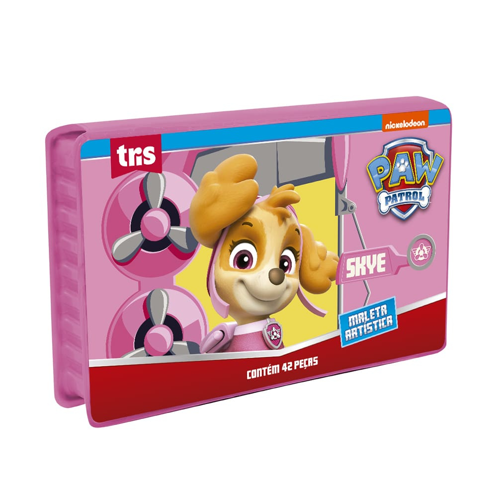 Kit Maleta Artística Patrulha Canina Skye - 42 Peças