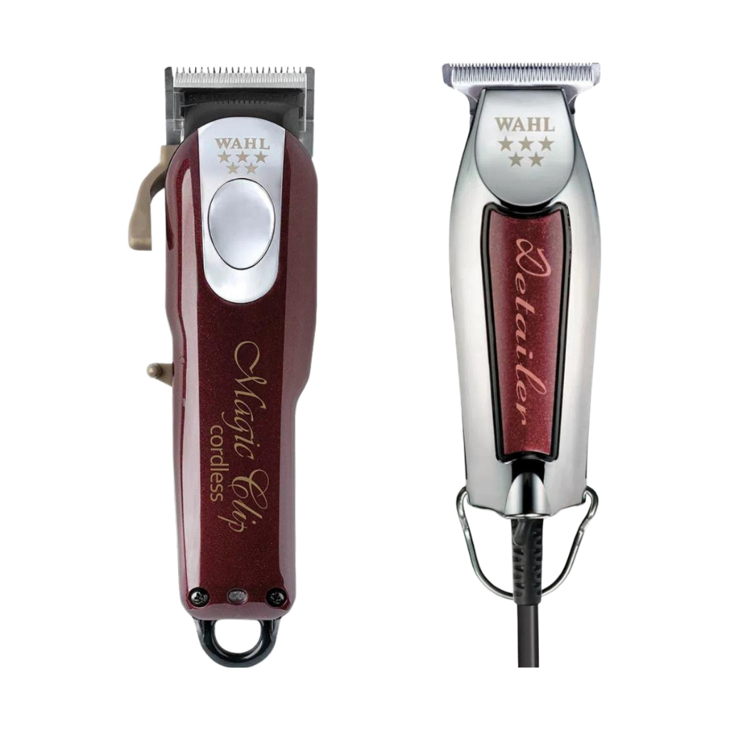 Wahl - Máquina de Corte Magic Clipper Cordless Bivolt e Máquina de Corte Detailer com Fio Bivolt