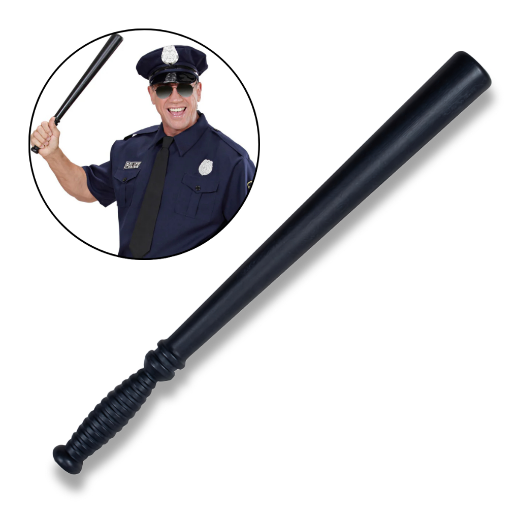 Cassetete De Plástico Acessório Festa Fantasia De Policial em Oferta na Shopee