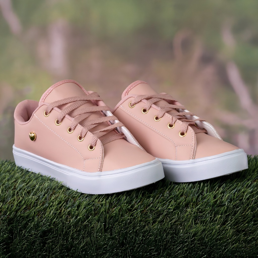 Tênis Feminino Sola Reta Branco Rosê Preto Macio Blogueirinha Confortável Casual Modinha Lançamento em Oferta na Shopee