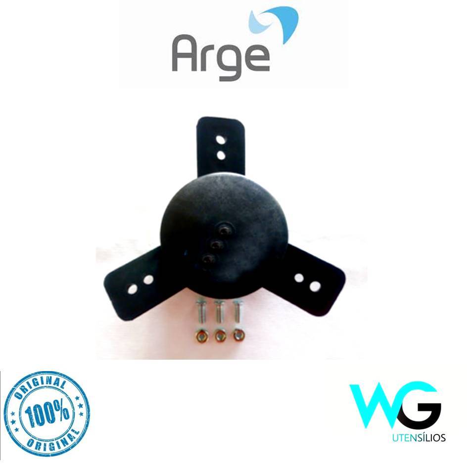 Miolo do Ventilador Arge Max 60cm C/ Parafuso 3 Pás Preto 10mm Original