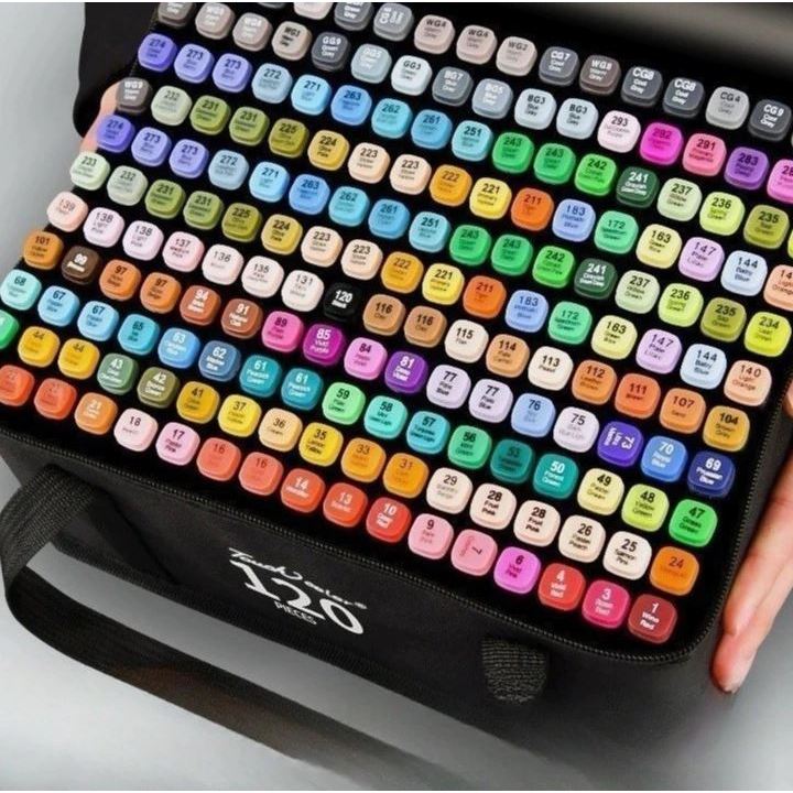 Kit 60/80/120 peças conjunto de caneta aquarela marcador de ponta dupla cor secagem rápida Aquarela papelaria Escolar