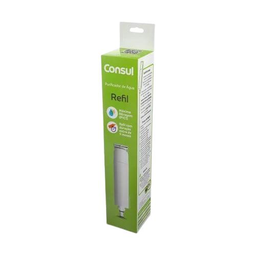 Filtro Refil Original Purificador Consul W10901034 - Redução de Cloro e Bactérias