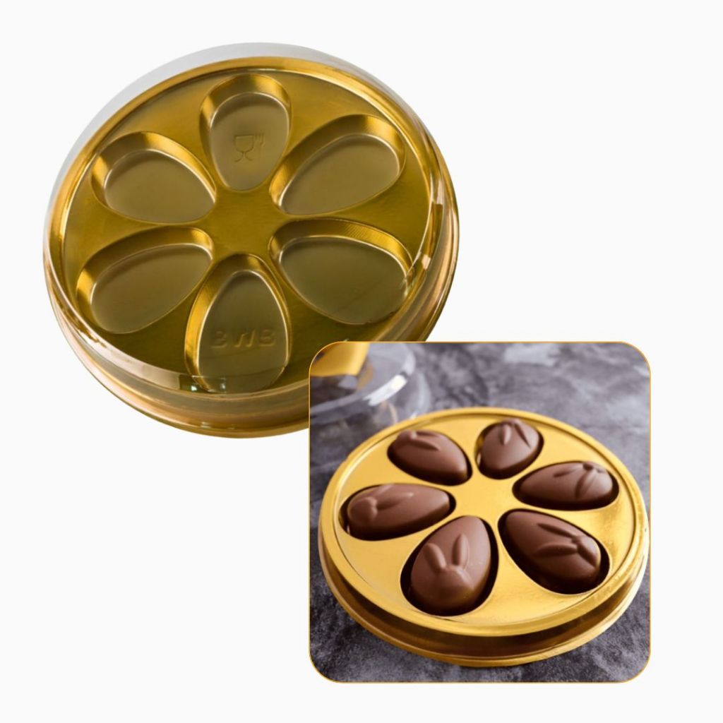 10~50 CAIXA P/ 6 BOMBONS GOURMET - DOURADO BWB 14360 em Oferta na Shopee