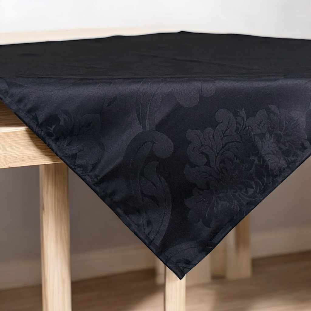Toalha de mesa/chá/fogão 0,70x0,70 em Tecido Jacquard Preto