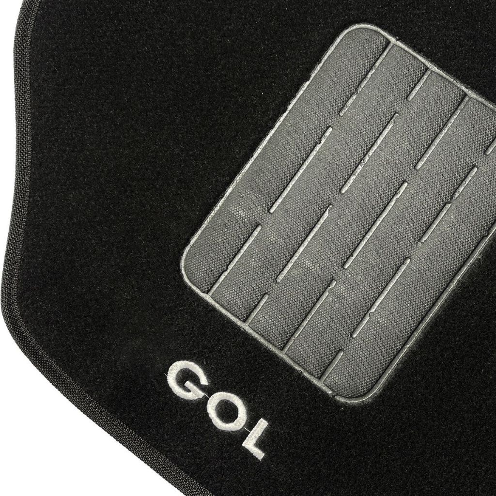 Tapete para Carro Carpete Gol G2 Bola G3 G4 1995 á 2008 Preto Bordado em Oferta na Shopee