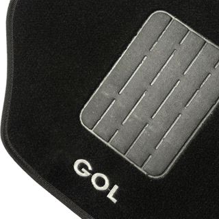 Tapete para Carro Carpete Gol G2 Bola G3 G4 1995 á 2008 Preto Bordado em Oferta na Shopee