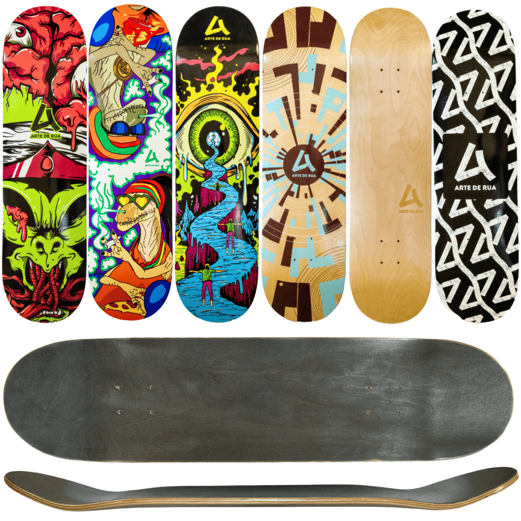 Shape Skate Maple Arte de Rua Concave e Pop Tamanho 8.0 e 8.25 Skateboard Deck