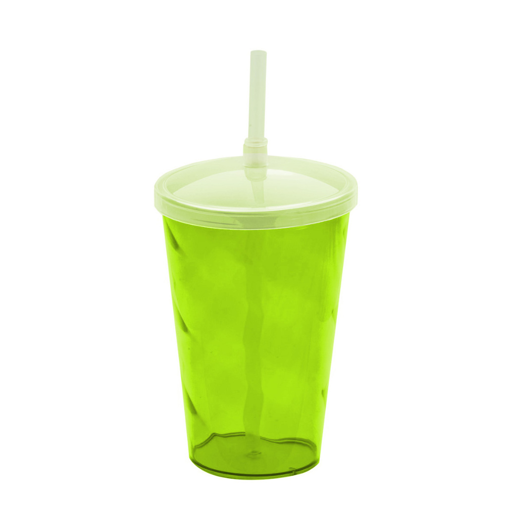 Copo Acrílico Com Tampa E Canudo 700ml Twister Shake