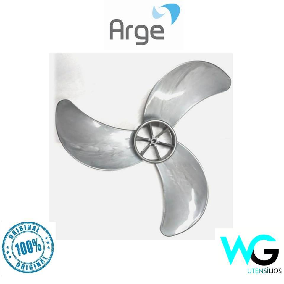 Hélices Arge Max 60cm 3 Pás Eixo 9,7 Mm Prata Original
