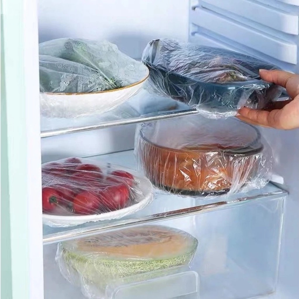 Kit 500,300,100 Tampa De Plástico Descartável Para Alimento Geladeira