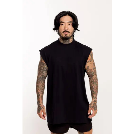 Camiseta Oversized Regata Streetwear Masculina Academia Treino