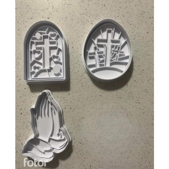Cortador de biscoito com marcado do tema pascoa religioso Jesus - Premium - Varios desenhos - lindos